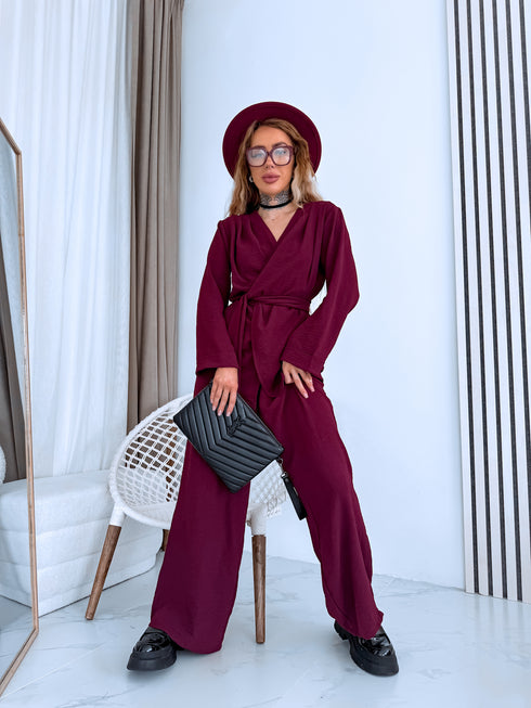 "BRUNETTE 10312" set - burgundy